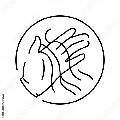hair loss thinning disease symptom line icon vector. hair loss thinning disease symptom sign. isolated contour symbol black illustration