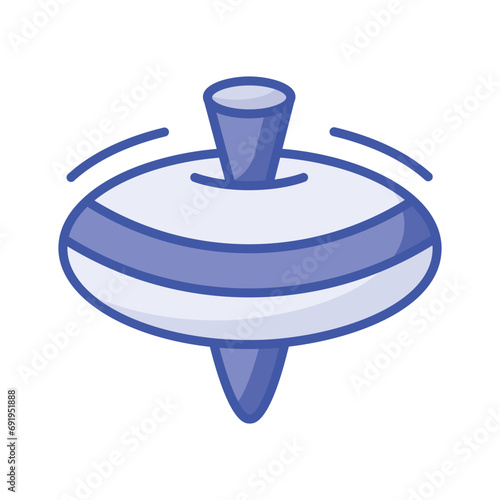 Spinning top vector design in modern design style, ready to use humming top icon