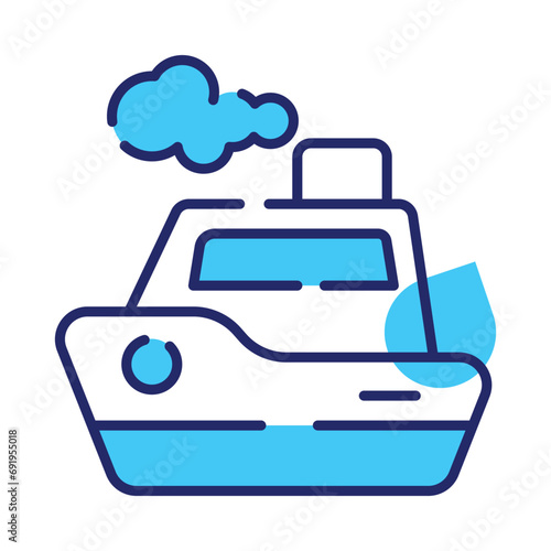 Grab this amazing icon of toy boat in trendy design style