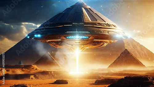 Alien space ship terraforming ancient Egypt 