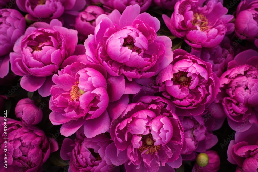  a bunch of pink flowers that are in the middle of a bunch of pink flowers that are in the middle of a bunch of purple flowers.