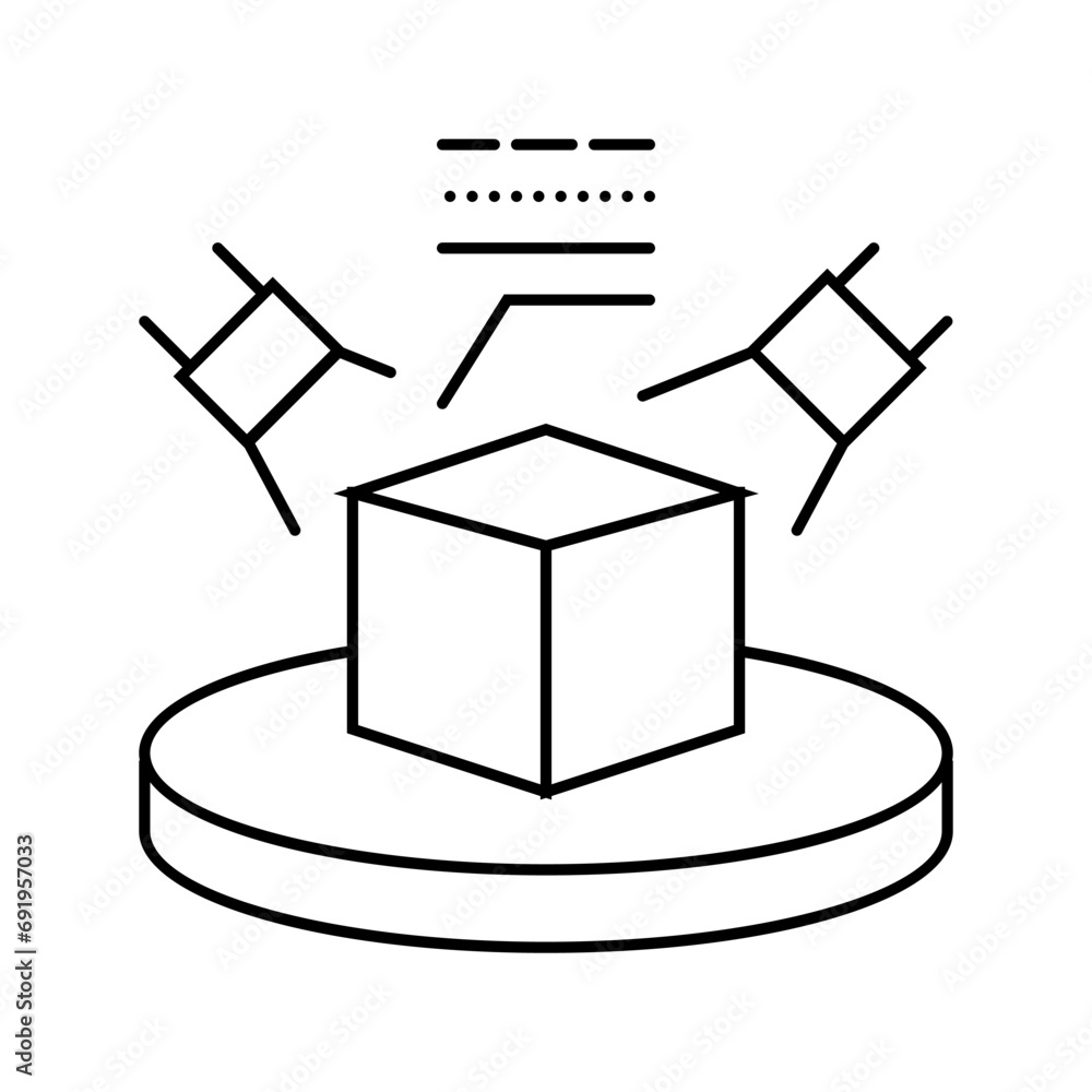 materials characterization engineering line icon vector. materials characterization engineering sign. isolated contour symbol black illustration