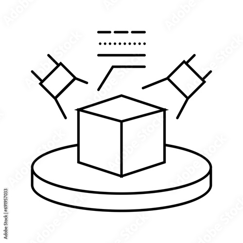 materials characterization engineering line icon vector. materials characterization engineering sign. isolated contour symbol black illustration
