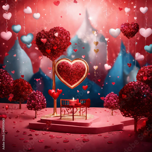 Valentine's Day background for social media post
