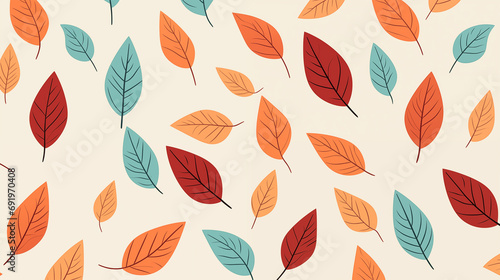 seamless pattern with autumn leaves