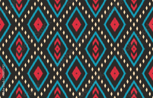 Wallpaper Mural Ethnic abstract ikat art. Aztec ornament print. geometric ethnic pattern seamless  color oriental.  Design for background ,curtain, carpet, wallpaper, clothing, wrapping, Batik, vector illustration. Torontodigital.ca