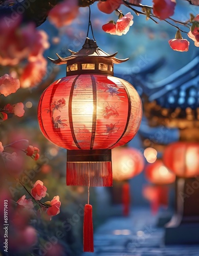 Chinese Lanterns for Chinese New Year, Cherry Blossom Festival or Moon Festival / Mid-Autumn Festival © Eggy
