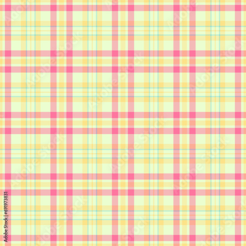 Seamless pattern texture of fabric tartan textile with a check vector background plaid.