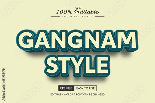 Gangnam style 3d editable text effect