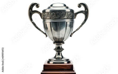 Attractive Design Steel Trophy on White or PNG Transparent Background.