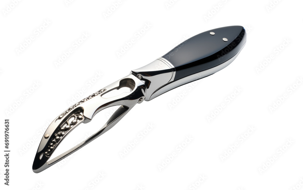 Fototapeta premium Attractive Design Steel Wine Opener on White or PNG Transparent Background.