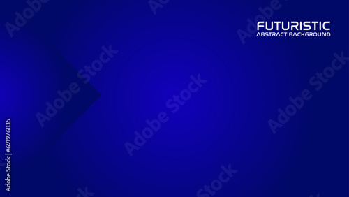 Dark blue abstract background with shiny geometric shapes and shadows. Modern blue gradient geometric texture design with copy space for text.Futuristic technology concept. Vector illustration