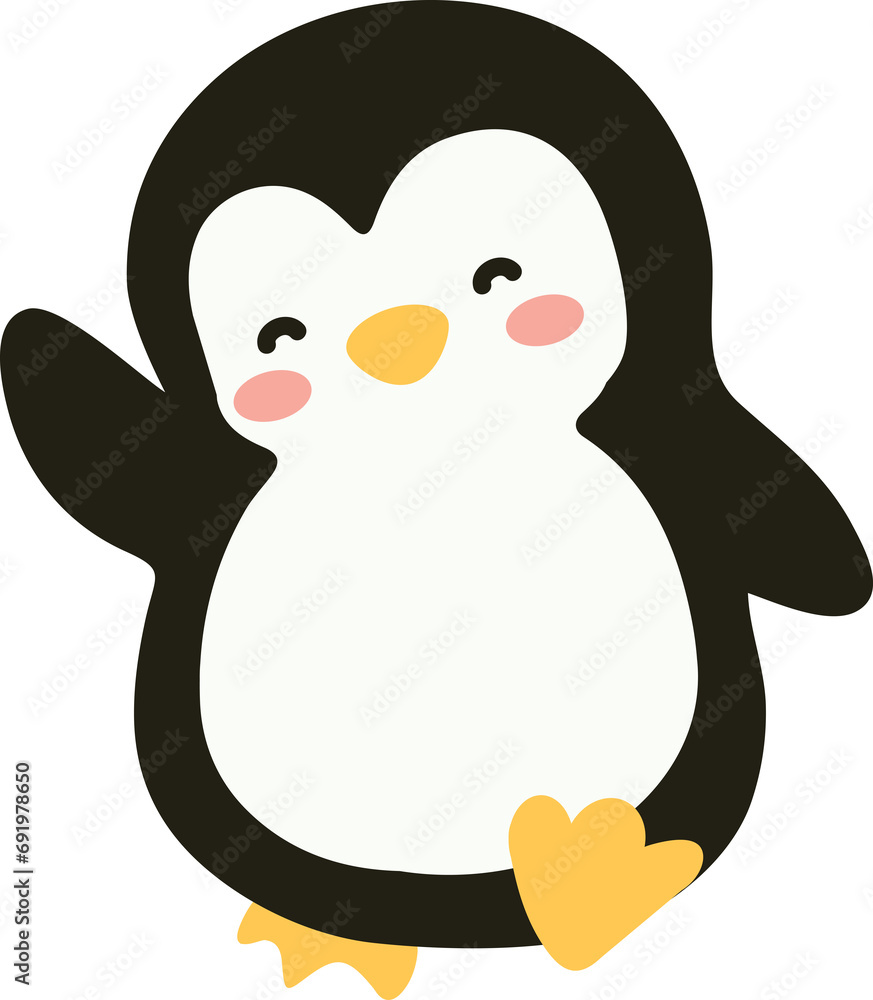 Cute animal bird penguin cartoon flat Cute animal bird penguin cartoon flat