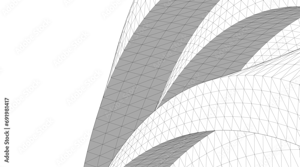 abstract architecture vector 3d drawing abstract architecture vector 3d drawing