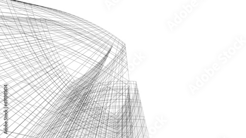 abstract architecture vector 3d drawing © Yurii Andreichyn