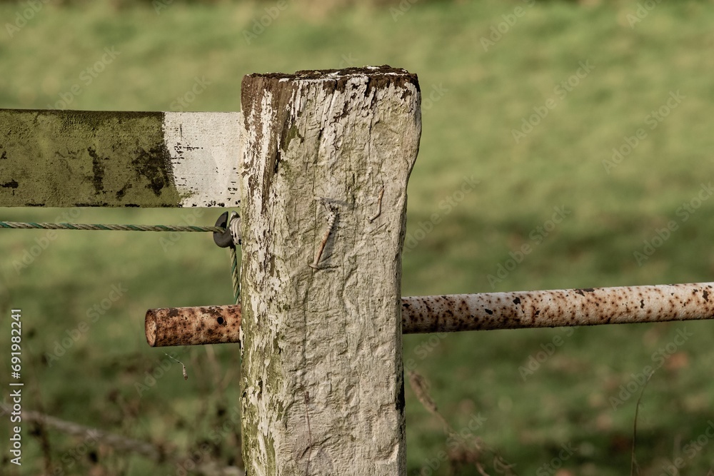 rough old wooden post for pasture fence rough old wooden post for pasture fence