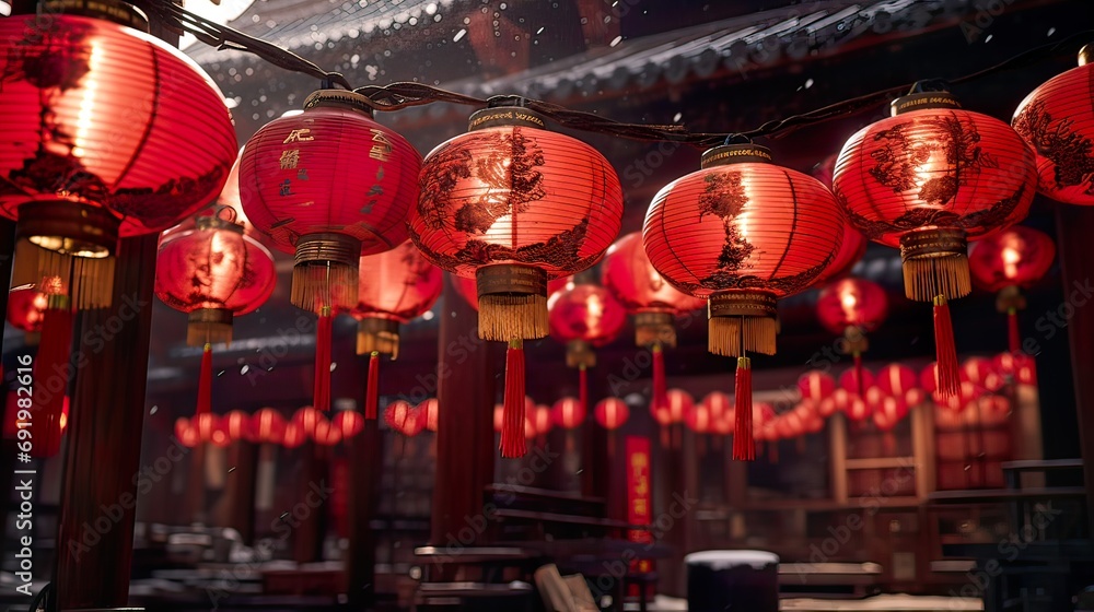 Chinese New Year Lantern  in china town  Chinese New Year in festival Lantern celebration.