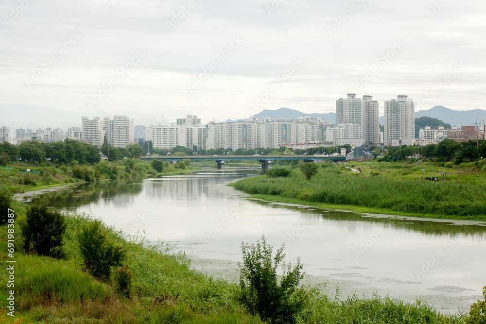 river in the city