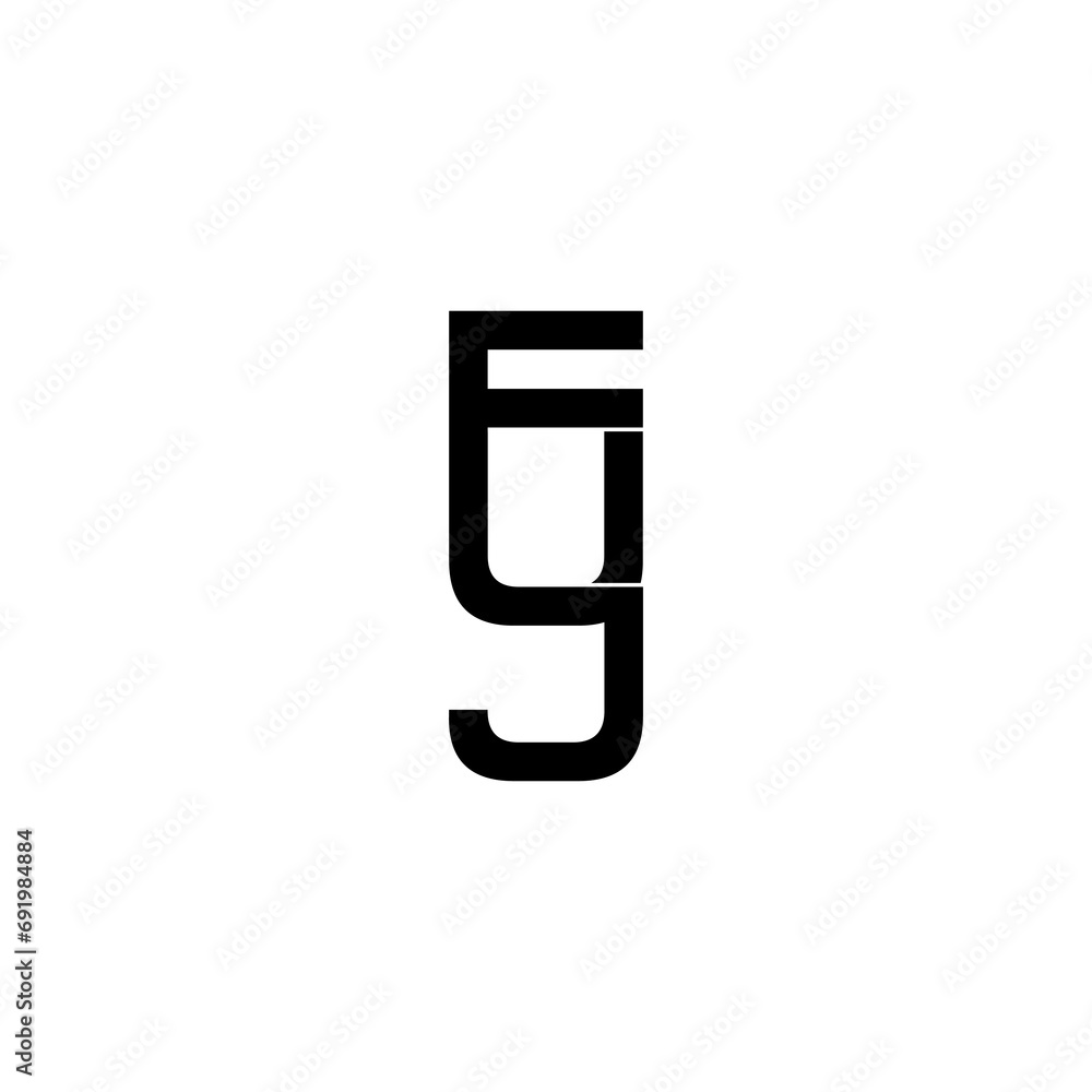 fuj lettering initial monogram logo design fuj lettering initial monogram logo design