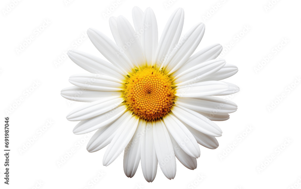 Beautiful Colorful Daisy Blossom on White or PNG Transparent Background