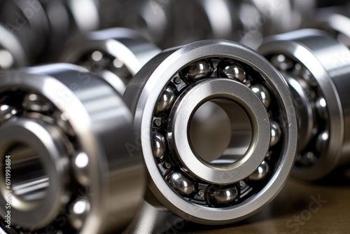 Stainless steel bearings, ball bearings. photo