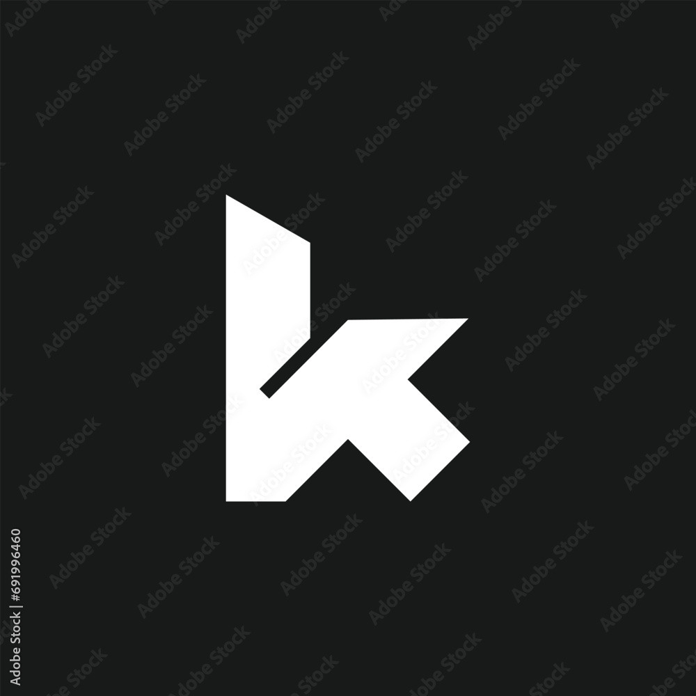 abstract letter K initial logo design template abstract letter K initial logo design template