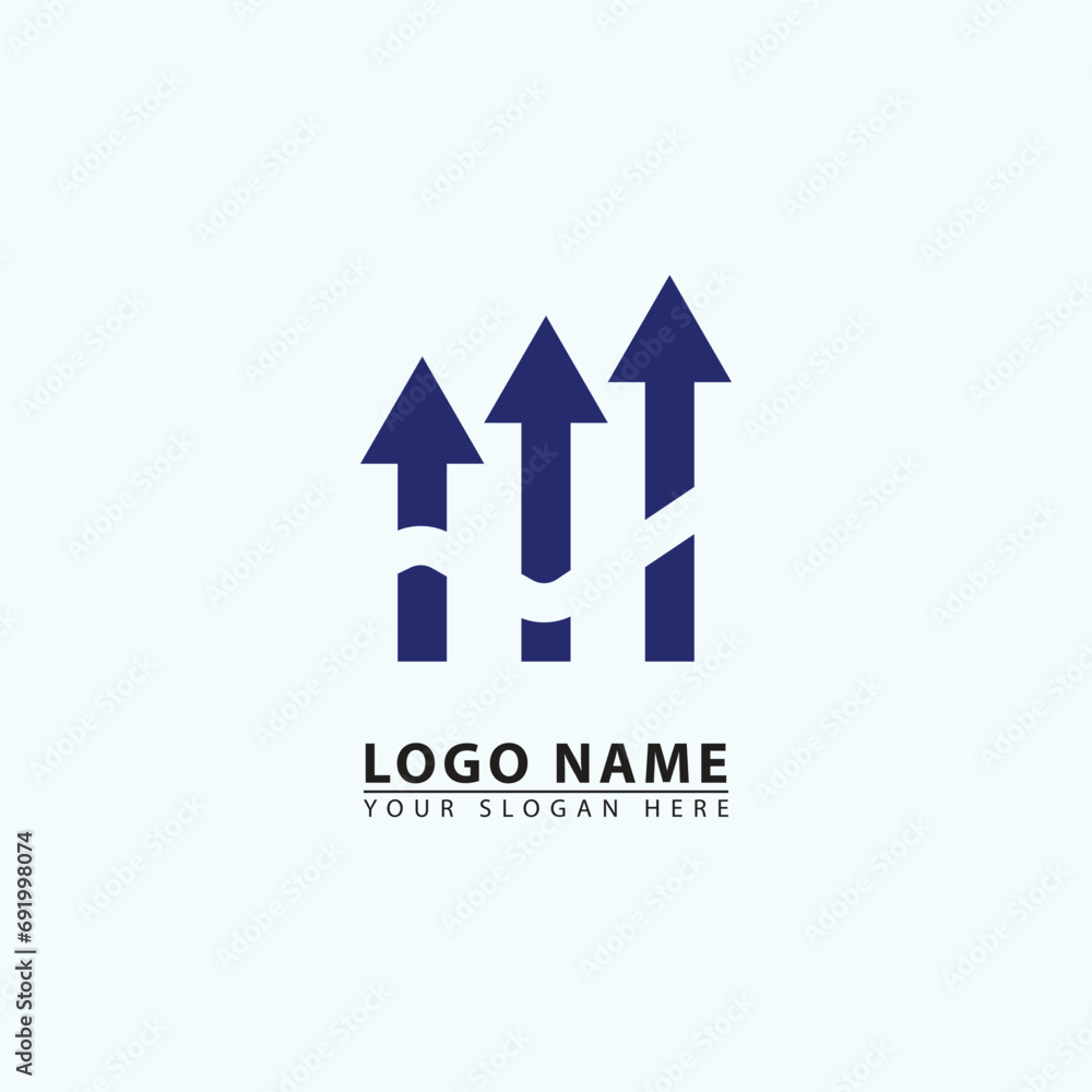 Arrow Company Investment Business Logo Vector. Financial company investment icon. Arrow Company Investment Business Logo Vector. Financial company investment icon.