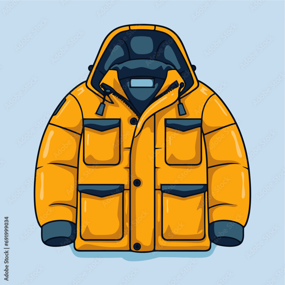 winter jacket icon vector