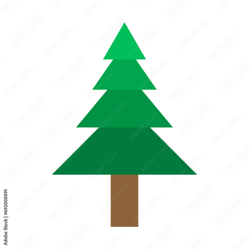 Christmas tree 9. Vector image. Graphic resource