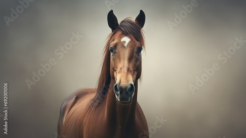 Horse, Minimalistic Professional Portrait, Generative AI 