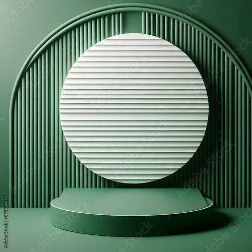 podium with spotlight