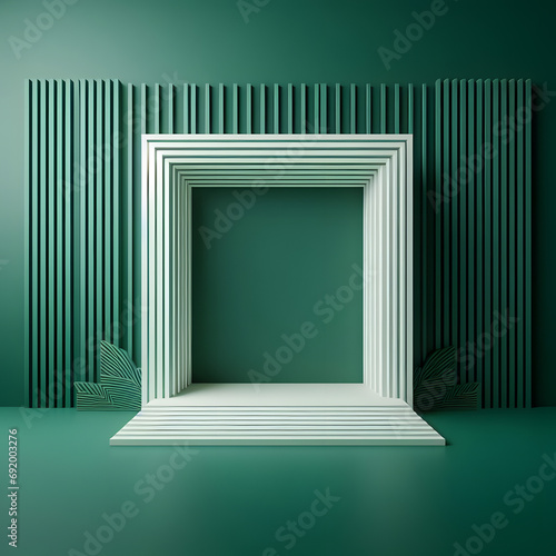 empty room with wall and frame