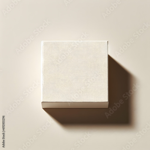 blank box on wooden wall