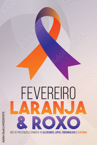 FEVEREIRO LARANJA E ROXO, FEVEREIRO LARANJA, FEVEREIRO ROXO, 
