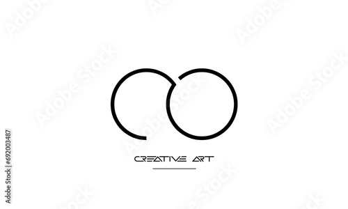 CO, OC, C, O abstract letters logo monogram