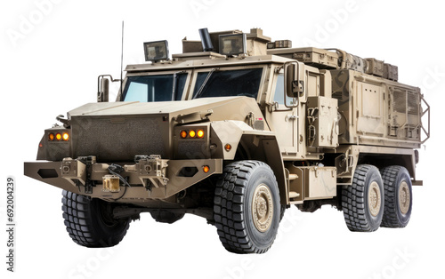 Amazing Look Counter Battery Radar Vehicle on White or PNG Transparent Background.