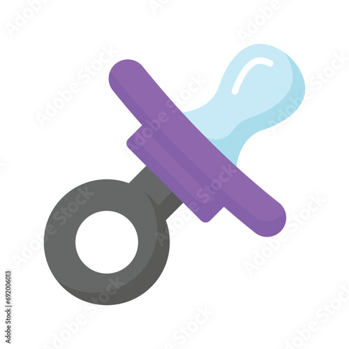 Grab this beautifully designed icon of pacifier, nipple vector design