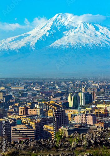       
View of the city of Yerevan and Mount Ararat,Armenia.