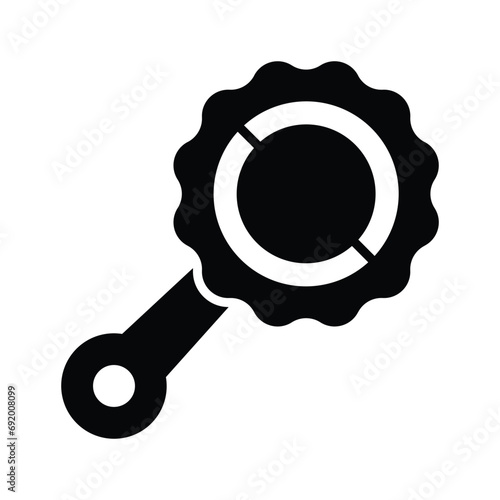 Check this carefully designed icon of baby rattle in trendy style, customizable vector photo