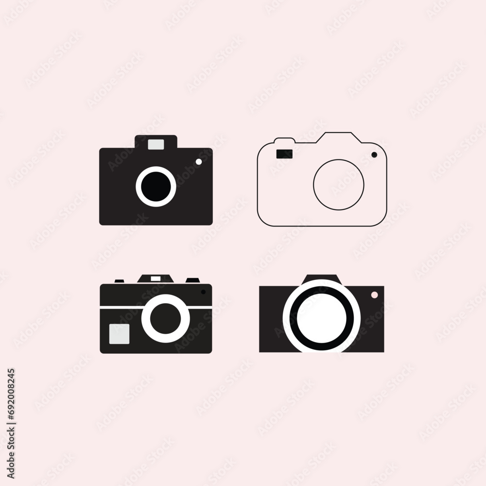 camera icon set. camera logo. photography logo camera icon set. camera logo. photography logo