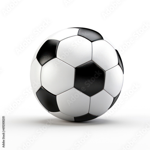 Game Ready  Soccer Ball Isolated on a Clean White Background - Pure Sporting Elegance.