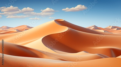 An otherworldly landscape of rippling sand dunes, beneath a vast sky, evokes the haunting beauty and ever-shifting nature of the desert's aeolian landforms