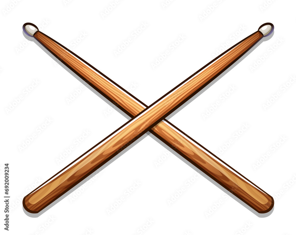 Foto drumstick cartoon on white background