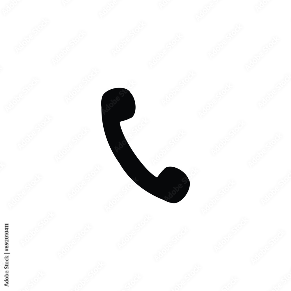 Phone icon in trendy flat style isolated on white background. Telephone symbol. Vector illustration Phone icon in trendy flat style isolated on white background. Telephone symbol. Vector illustration