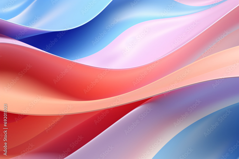 Fototapeta premium Abstract colorful levitating paper sheets, Fashion wallpaper, Pastel Colorful holographic Swatches Background