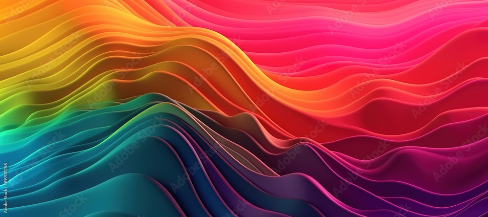 colorful wave pattern, gradation 7