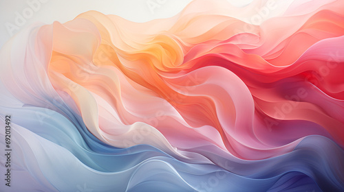 Soothing Silk Textures: Pastel Movements in a Delicate Dance. Generative AI.