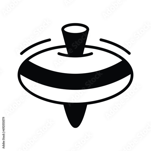 Spinning top vector design in modern design style, ready to use humming top icon