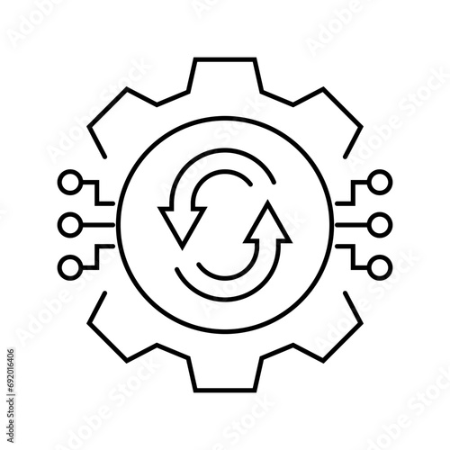 change management analyst line icon vector. change management analyst sign. isolated contour symbol black illustration