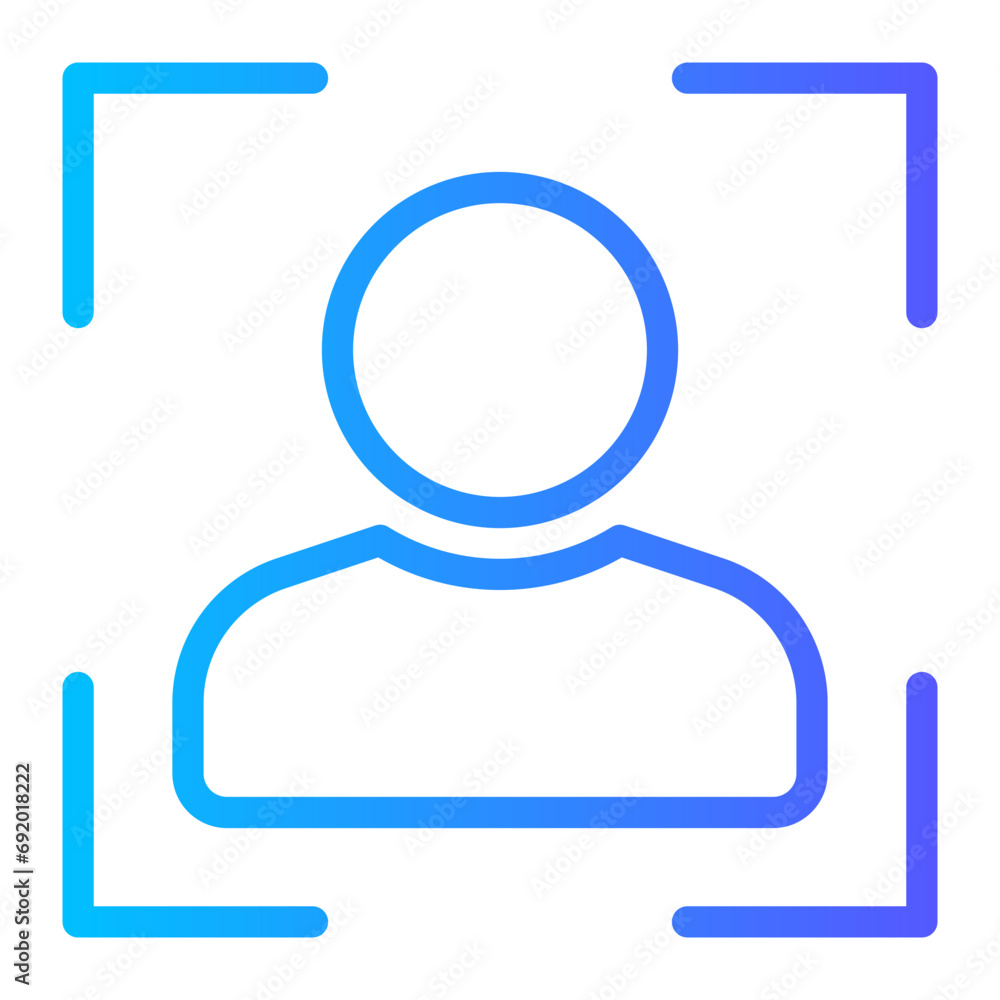 detection gradient icon detection gradient icon